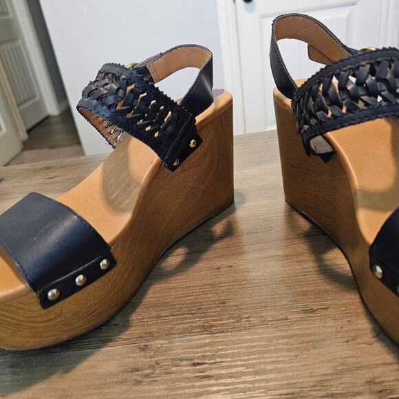 Tommy Hilfiger Rubena2 Wedge Sandals Women Sz 8.5 Blue Boho Chunky Festival - Picture 7 of 11
